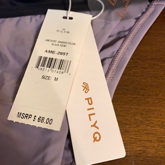 NWT PILYQ Amethyst Banded Color Block Swim Bottom - Picture 2 of 6